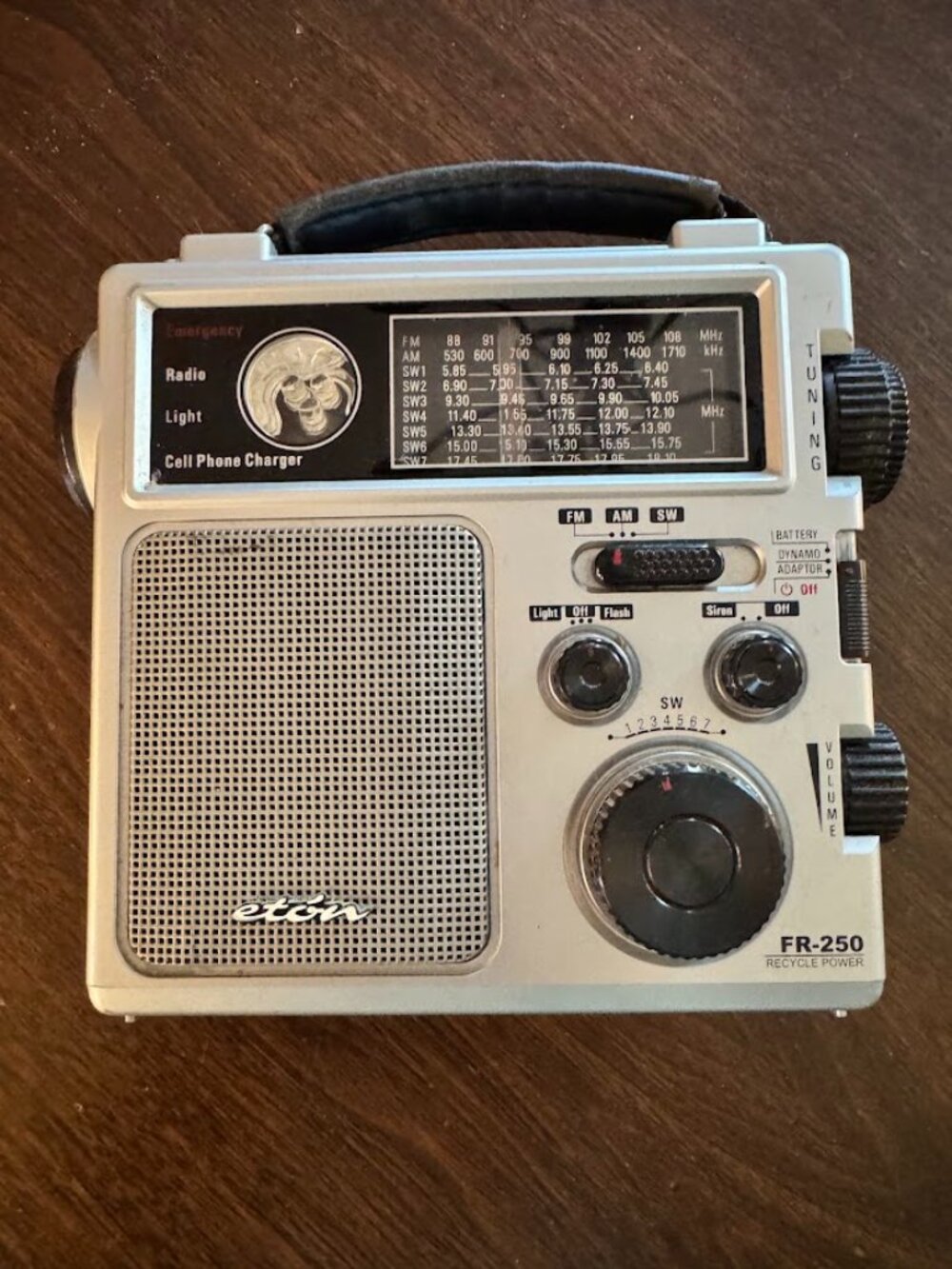 Eton FR-250 Emergency Weather Radio AM FM SW Dynamo Crank Flashlight Tested